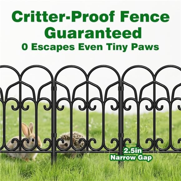 10 Panels 22in(H)×10ft(L) Decorative Garden Fences and Borders for DogsNo Dig - Picture 2 of 7